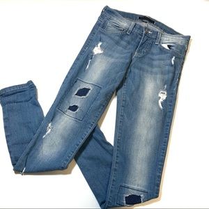 Flying Monkey Distressed Blue Skinny Jeans Size 25